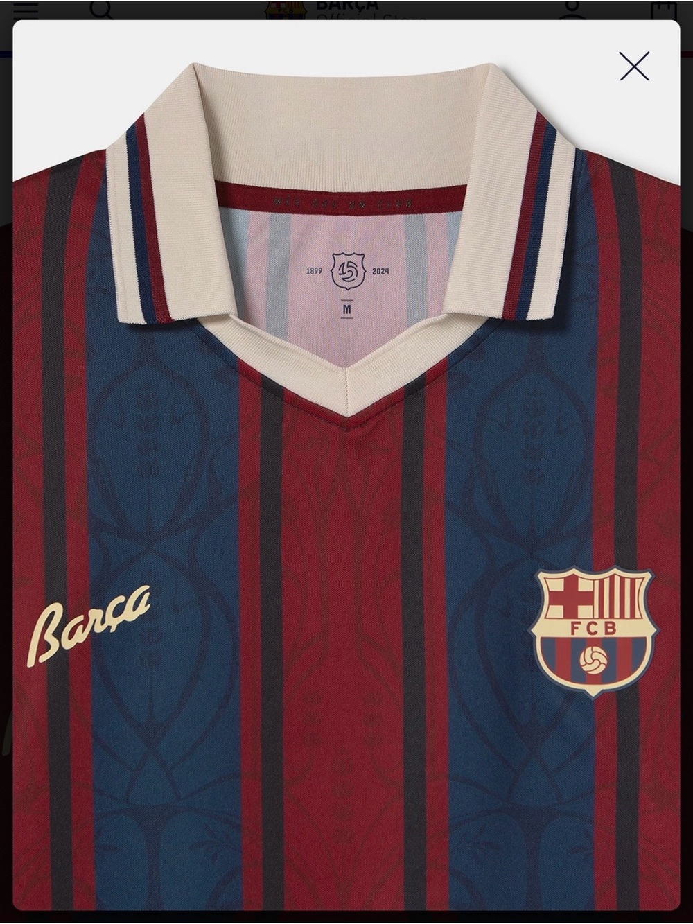 FC Barcelona Retro Official Oversized Polo Jersey